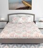 Multicolor Floral 144 Tc Cotton King Size Bedsheet With 2 Pillow Covers