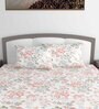 Multicolor Floral 144 Tc Cotton King Size Bedsheet With 2 Pillow Covers