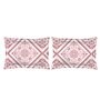 Pink Patterned 144 TC Cotton (Set of 4) Double Bed Bedding Sets