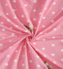 Pink Floral 144 TC Cotton Blend Double Bedsheet With 2 Pillow Covers
