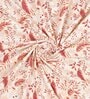 Pink Floral 144 TC Cotton King Bedsheet and 2 Pillow Cover