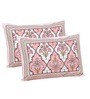Pink Floral 144 TC Cotton King Bedsheet and 2 Pillow Cover
