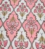 Pink Floral 144 TC Cotton King Bedsheet and 2 Pillow Cover