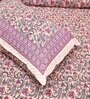 Pink Floral 144 TC Cotton King Bedsheet and 2 Pillow Cover