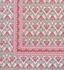 Pink Floral 144 TC Cotton King Bedsheet and 2 Pillow Cover