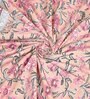 Pink Floral 144 TC Cotton King Bedsheet and 2 Pillow Cover