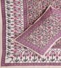 Pink Floral 144 TC Cotton King Bedsheet and 2 Pillow Cover