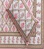 Pink Cotton Floral 150 Tc Double Reversible Bed Bedsheet With 2 Pillow Covers