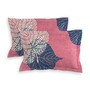 Pink Floral 144 TC Glace Cotton Queen Sized Double Bedsheet with 2 Pillow Covers