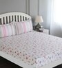 Pink Floral 150 TC Cotton Queen Sized Bed Sheets with 2 Pillow Covers