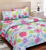 Multicolor Floral 160 TC Cotton 1 Double Bedsheet with 2 Pillow Covers