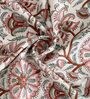 Pink Floral 163 TC Cotton Double Bed Cover
