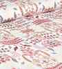 Pink Floral 180 TC Cotton  King Sized Bedsheet with 2 Pillow Covers