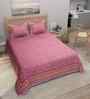 Pink Floral 180 TC Cotton  King Sized Bedsheet with 2 Pillow Covers