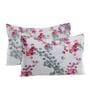 Pink Cotton Floral 180 TC King Size Bedsheet with 2 Pillow Covers