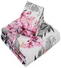 Pink Cotton Floral 180 TC King Size Bedsheet with 2 Pillow Covers