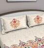 Pink Floral 180 TC Cotton King Sized Bed Sheets with 2 Pillow Covers