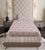 Pink Floral 180 TC Cotton Queen Size Double Bedsheet with 2 Pillow Covers