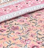 Pink Floral 200 TC 100% Cotton King Sized Bed Sheets with 2 Pillow Covers