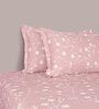Pink Floral 200 TC Cotton King Sized Bedsheet with 2 pillow cover