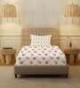 Pink Floral 200 TC Cotton Single Bedsheet with 1 Pillow Cover