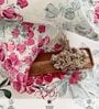 Pink Floral 200 TC Cotton Single Bedsheet with 1 Pillow Cover
