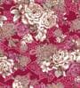 Pink Floral 210 TC Microfiber Double King Size Bedsheet With 2 Pillow Covers