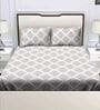 Pink Traditional 220 TC Cotton Queen Sized Bed Sheets with 2 Pillow Covers
