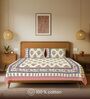 Pink Floral 240 TC Cotton Double Bedsheet with 2 Pillow Covers