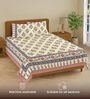 Pink Floral 240 TC Cotton Double Bedsheet with 2 Pillow Covers