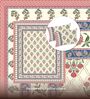 Pink Floral 240 TC Cotton Double Bedsheet with 2 Pillow Covers