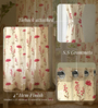 Pink Cotton Floral 5 Ft Eyelet Window Curtains (Set Of 2)