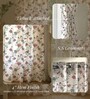 Pink Cotton Floral 5 Ft Eyelet Window Curtains (Set Of 2)