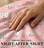 Pink Floral 260 Tc Polycotton King Fitted Bedsheet With 2 Pillow Covers