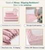 Pink Floral 260 Tc Polycotton King Fitted Bedsheet With 2 Pillow Covers