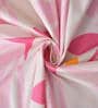 Pink Floral 280 TC Microfibre Fitted King Bedsheet 2 Pillow Covers
