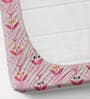 Pink Floral 280 TC Microfibre Fitted Single Bedsheet 1 Pillow Cover