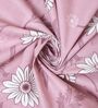 Pink Floral 290 TC Cotton Single Bed Size Flat Sheet With 1 Pillow Cover Threads Flora Collection