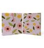 Pink Floral 300 TC Cotton Blend King Sized Fitted Bed Sheets with 2 Pillow Covers