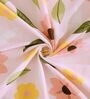 Pink Floral 300 TC Cotton Blend King Sized Fitted Bed Sheets with 2 Pillow Covers