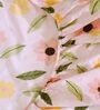 Pink Floral 300 TC Cotton Blend King Sized Fitted Bed Sheets with 2 Pillow Covers