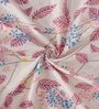 Pink Floral 300 TC Cotton Blend Double Queen Size Bedsheet With 2 Pillow Covers