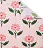 Pink Floral 300 TC Cotton Blend Single Bedsheet with 1 Pillow Cover