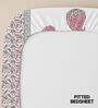 Pink Floral 300 TC Cotton King Sized Fitted Bedsheet with 2 Pillow Covers