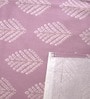 Pink Floral 400 Tc Cotton Queen Size Bedsheet With 2 Pillow Covers