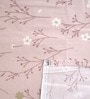 Pink Floral 400 Tc Cotton Queen Size Bedsheet With 2 Pillow Covers