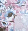 Pink Floral 400 TC Cotton Superking Size Bedsheet With 2 Pillow Covers Threads Nature Collection
