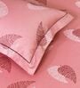 Pink Floral 600TC Cotton Super King Sized Double Bedsheet with 2 Embroidery Pillow Covers