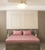 Pink Floral 600TC Cotton Super King Sized Double Bedsheet with 2 Embroidery Pillow Covers