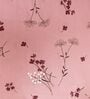 Pink Floral 600TC Cotton Super King Sized Double Bedsheet with 2 Embroidery Pillow Covers